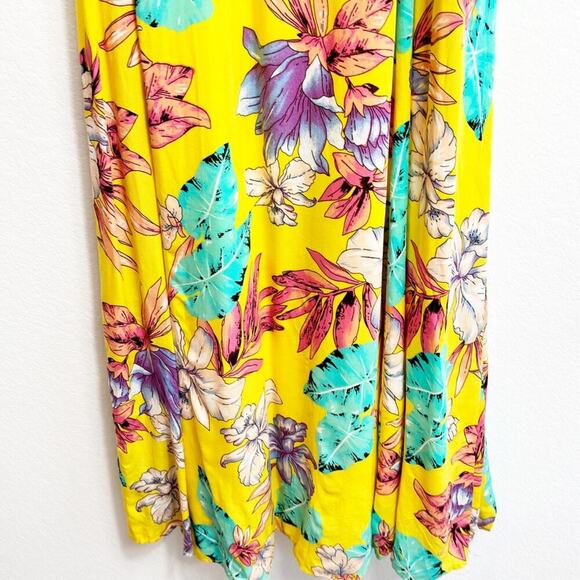 DAVI AND DANI VIVID TROPICAL FLORAL PRINT SUMMER MAXI DRESS IN FLORAL LARGE - Picture 5 of 11